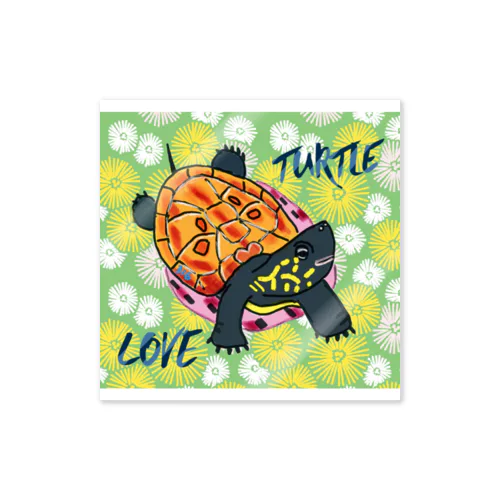 子亀のクサガメちゃん カラフル Sticker