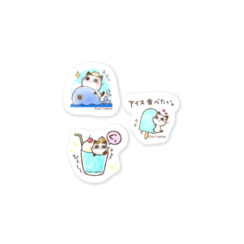 ちょこさん。夏ステッカーセット Sticker