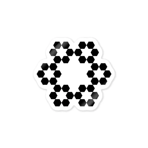 Fractal Cantor Snowflake Sticker