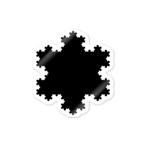 Fractal Koch Snowflake Sticker