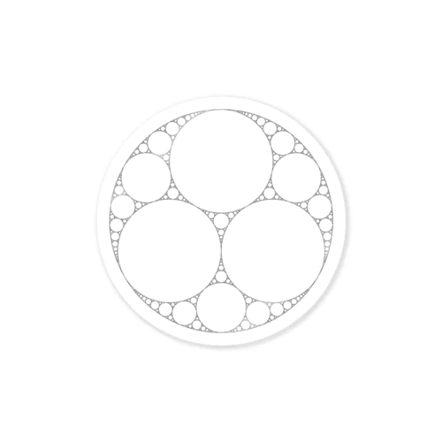 Fractal Apollonian Gasket Sticker