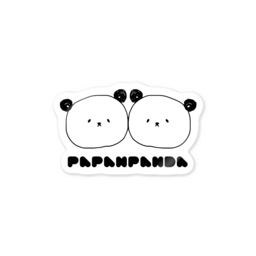 ふたごパンダ ロゴ Sticker