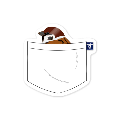 ポケットにスズメ Sticker