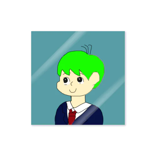 Green boy Sticker