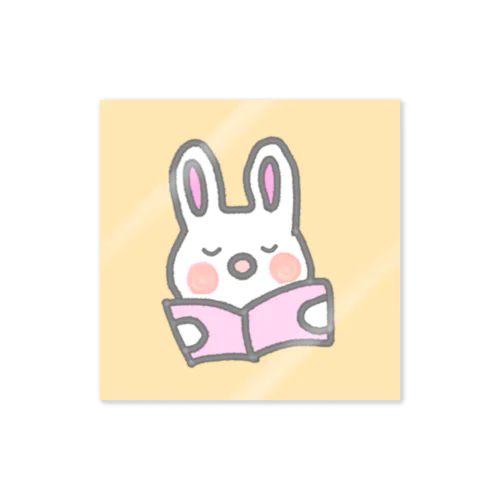 うさぎ× 読書 Sticker