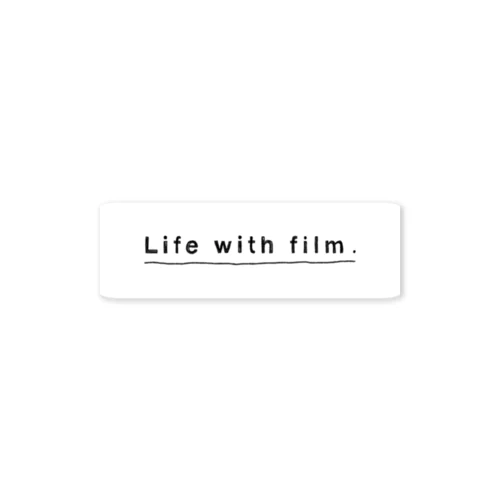 Life with film. Sticker