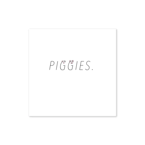 PIGGIESシンプルロゴ ステッカー