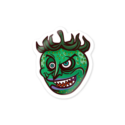 Green Strawberry Sticker