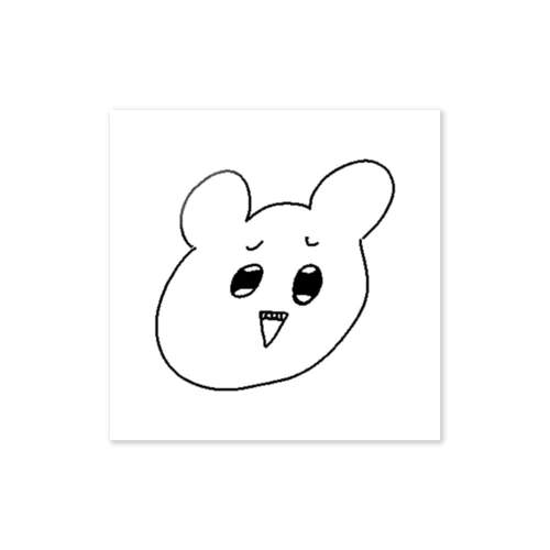 嘲笑うクマの顔 Sticker