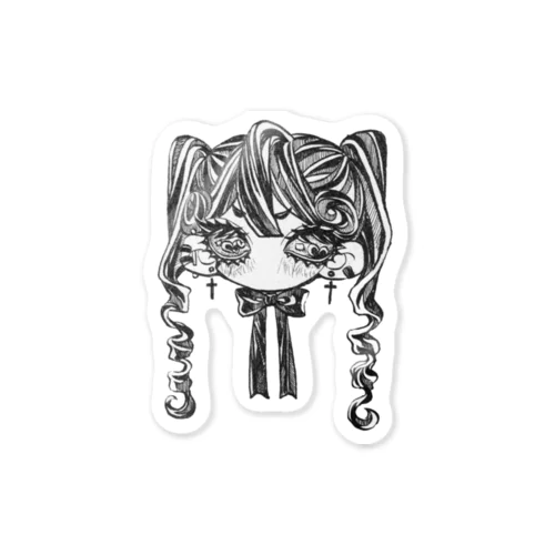 モノクロ少女 Sticker