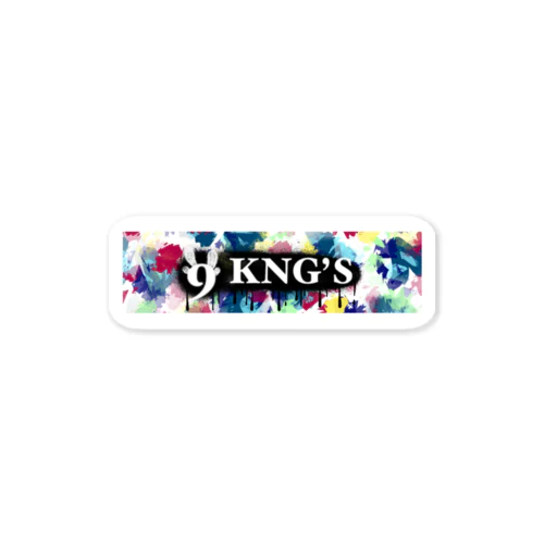 "9"KNG'S Character Box Logo Sticker