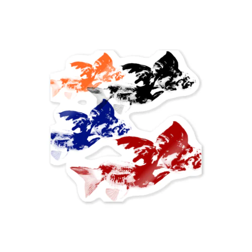 uchino_goldfish_multicolor Sticker