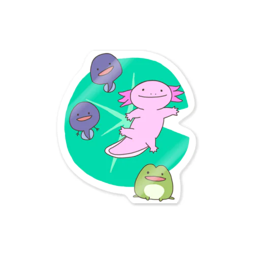 うぱぱとかえる Sticker