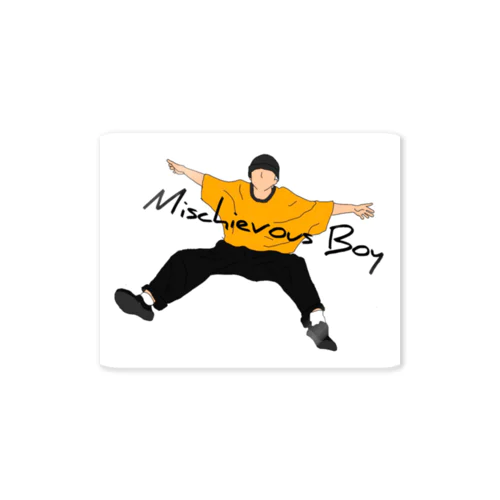 Mischievous Boy Sticker