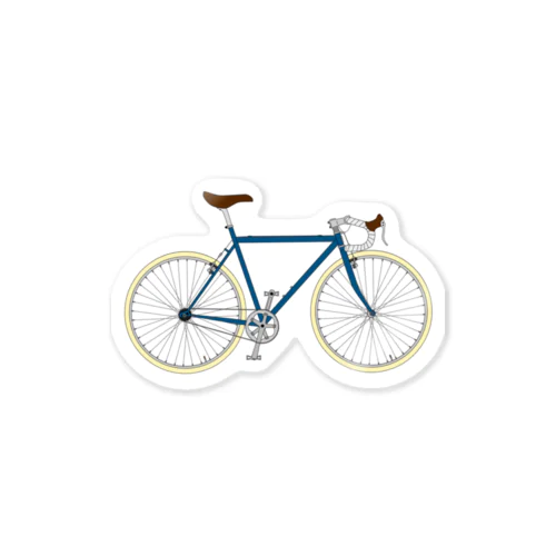 青い自転車（ステッカー） ステッカー