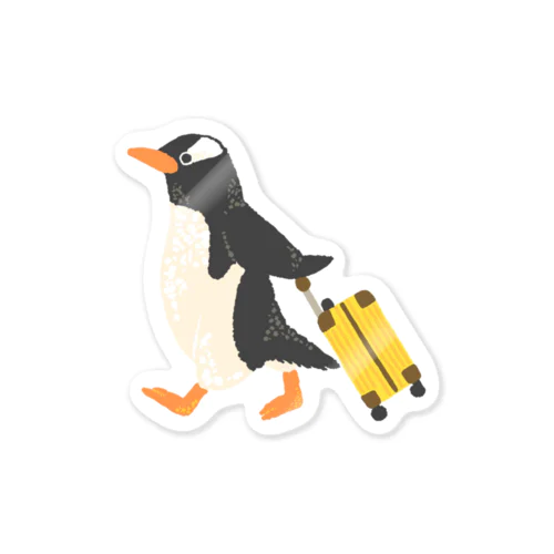 旅するペンギン（文字ナシ） ステッカー