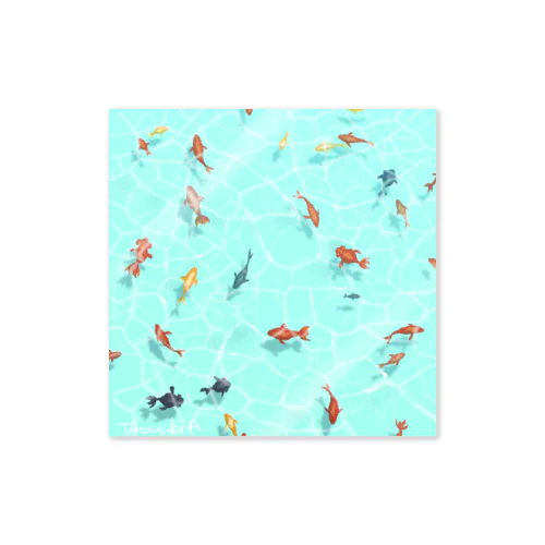 夏祭り(金魚すくい)2 Sticker
