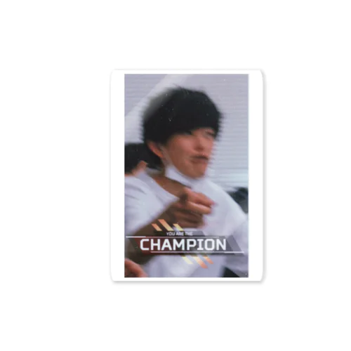 YOU ARE THE CHMPION with H.Y ステッカー