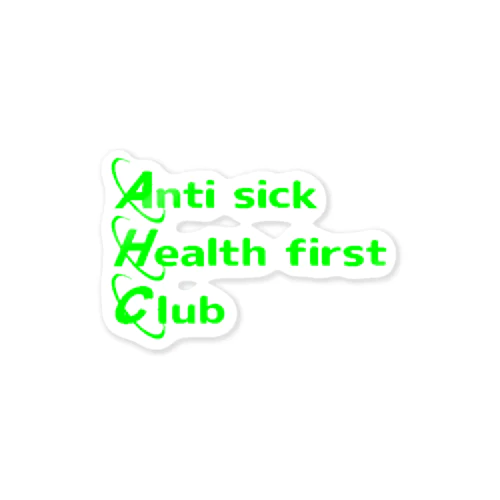 Cyber Anti sick health first club Sticker