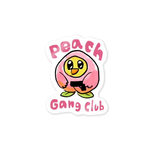 Peach Gang Club  Sticker