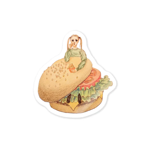 ハンバーガール Sticker
