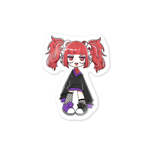 赤髪ヴィランちゃんステッカー Sticker