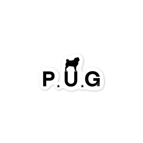 pugロングTシャツ Sticker