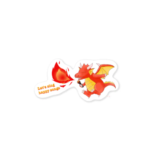 Singing Dragon Sticker