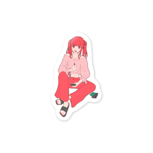 twin tail sticker Sticker