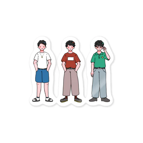3type men's Sticker