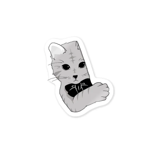 チラ見ねこ　トラ Sticker