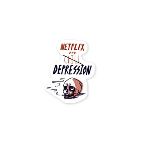 Netflix and depression  Sticker