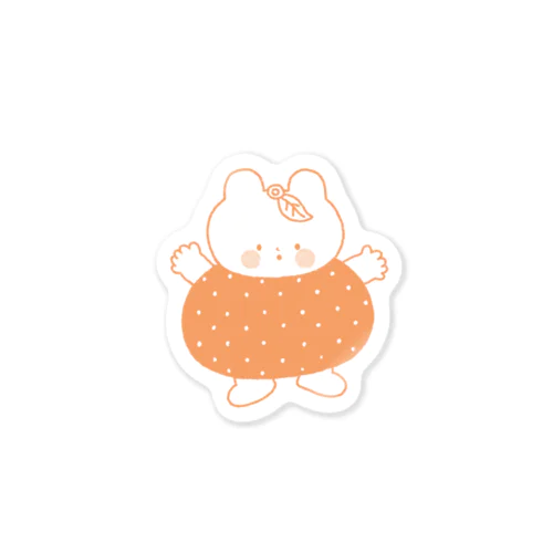 おみかんくまねこちゃん Sticker