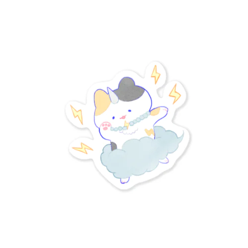 かみなりねこ Sticker