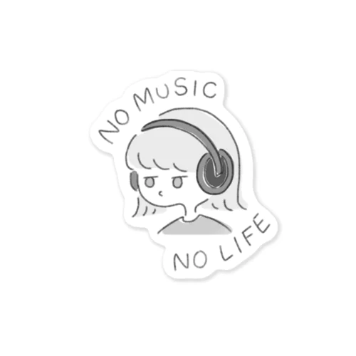 NO MUSIC NO LIFE 音楽がすきな子 ステッカー