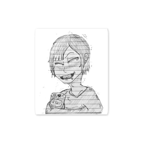 ピアスバチバチに開いてる女の子(酒Ver.) Sticker