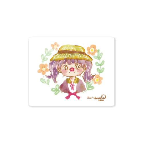 麦わら帽子の女の子シリーズ。 Sticker