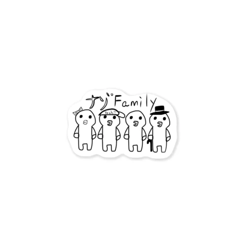 謎のキャラクター Family Ver. Sticker