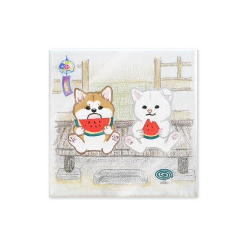 縁側の秋田犬 Sticker