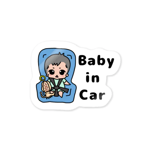 こみみ君baby in car Sticker