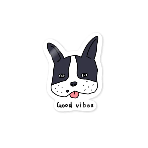Good Vibes Dog Sticker