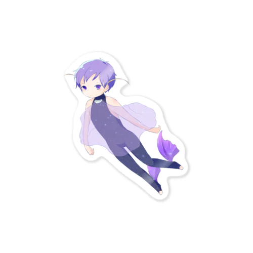 かいようせいぶつもどきシリーズ_しずかな子 Sticker