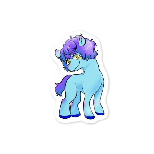 ブルーぽにー Sticker