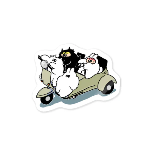 ねこうサイドカー Sticker