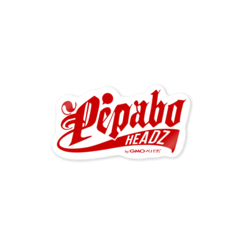 PEPABO HEADZ Red Logo Sticker