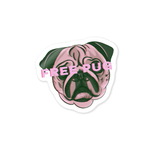 FREE PUG ステッカー