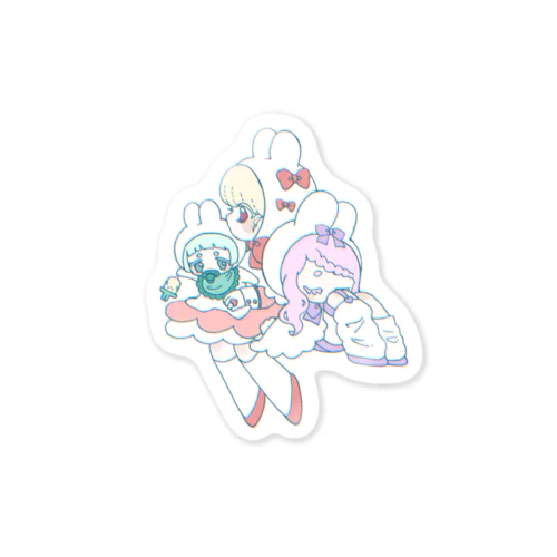 うさぎさん姉妹 Sticker