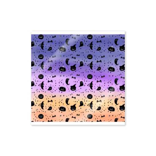 おばけパレード グラデ空 Sticker