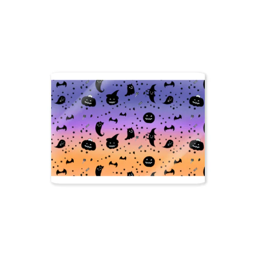 おばけパレード グラデ空 Sticker