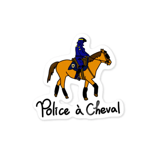 Police a Cheval ステッカー